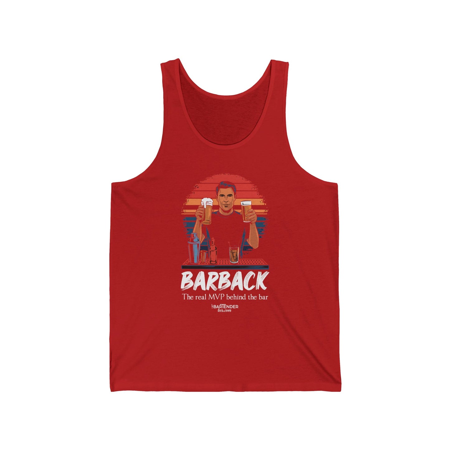 "Barback the real mvp behind the bar" Men’s Bartender Tank Top