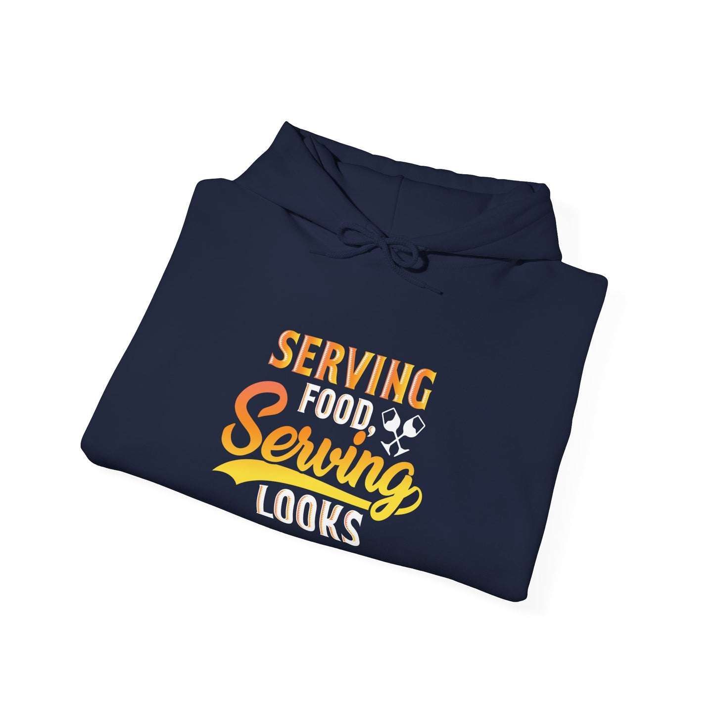 "Serving food serving looks" Bartender Hooded Sweatshirt