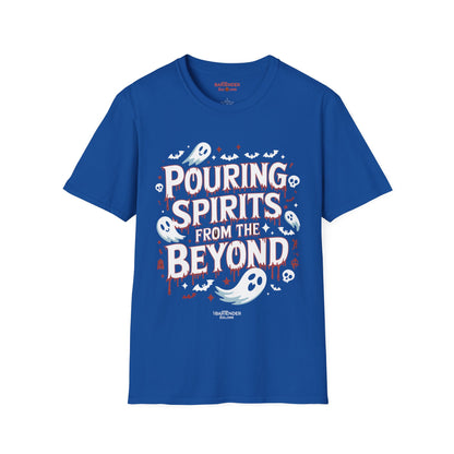 "Pouring Sprits from the Beyond" Halloween Bartender Softstyle T-Shirt