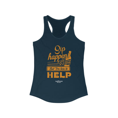 "Sip happens, but Im here to help" Women's Bartender Tank Tops