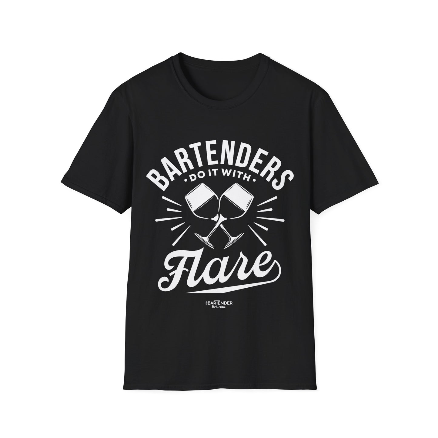 "Bartenders do it with flair" Men's Bartender Softstyle T-Shirt