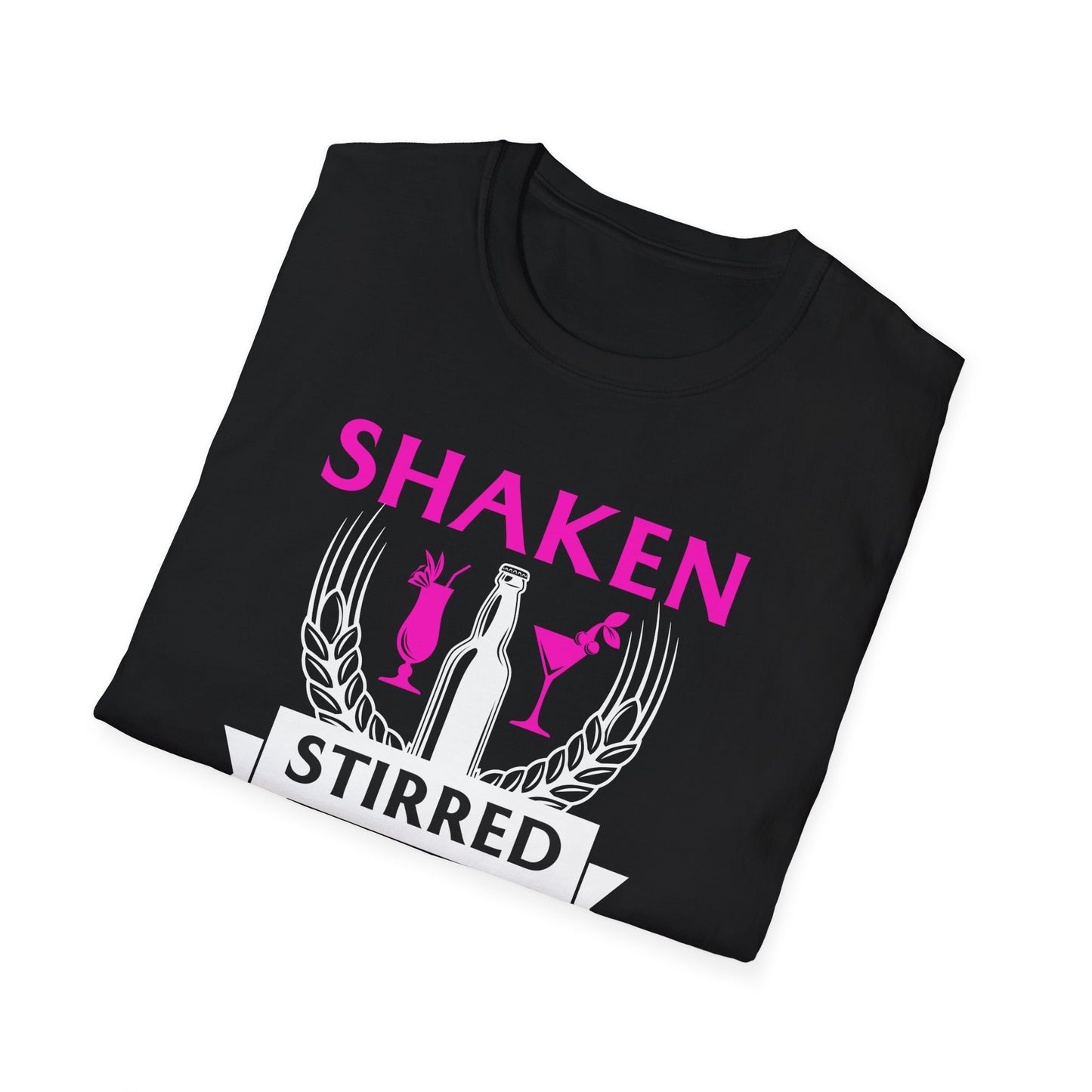 "Shaken, Stirred, and Served with a Wink" Unisex Softstyle T-Shirt