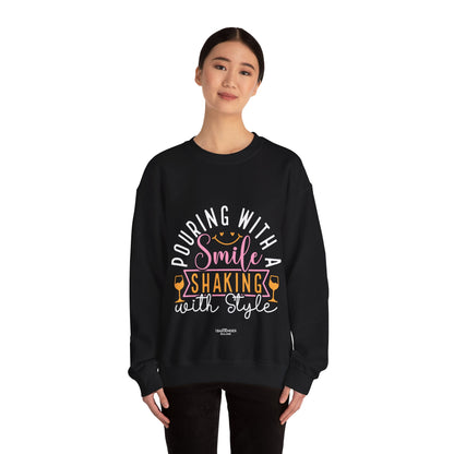 "Pouring with a smile shaking with style" Bartender Sweatshirt