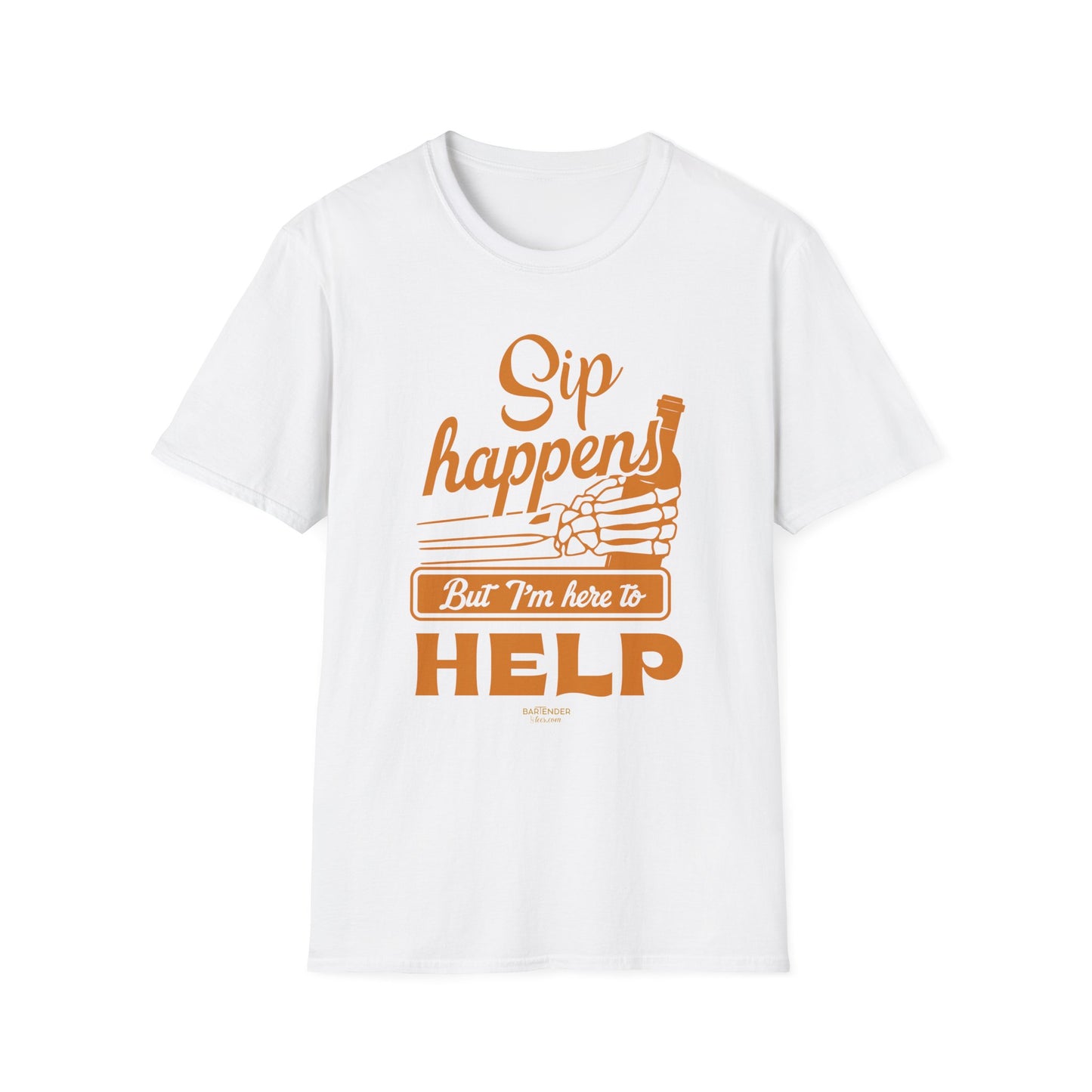 "Sip Happens But I'm Here to Help" Men's Bartender Tee