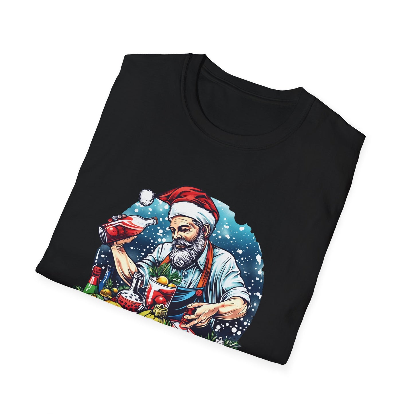 “I’ll Serve You Christmas One Sip at a Time” Unisex Softstyle T-Shirt