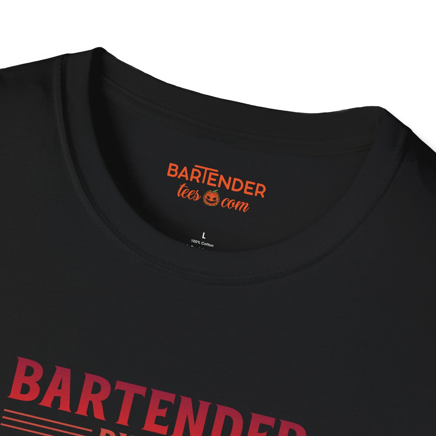 "Bartender by Day Vampire by Night" Halloween Bartender Softstyle T-Shirt