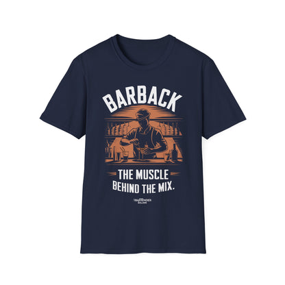 "Barback the muscle behind the mix" Men's Bartender Softstyle T-Shirt