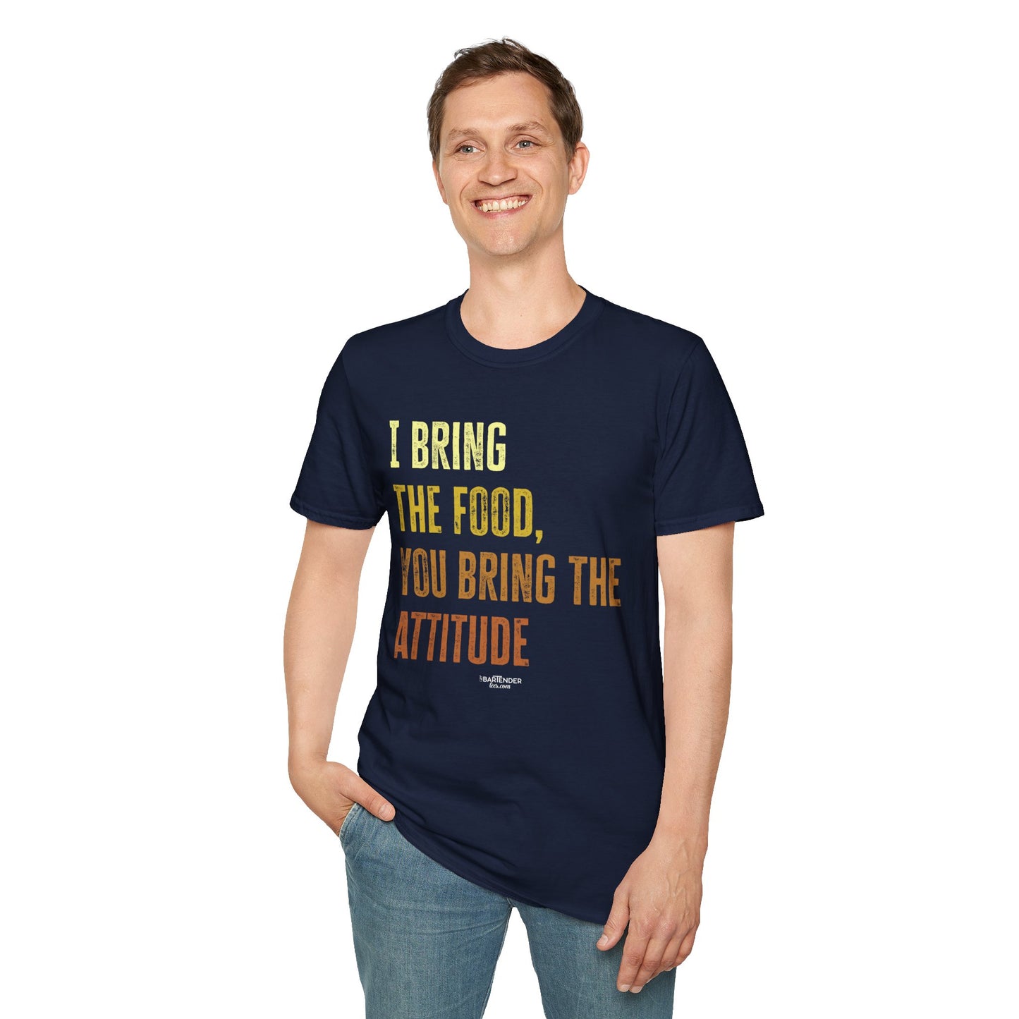 "I Bring the Food, You Bring the Attitude" Bartender Tee