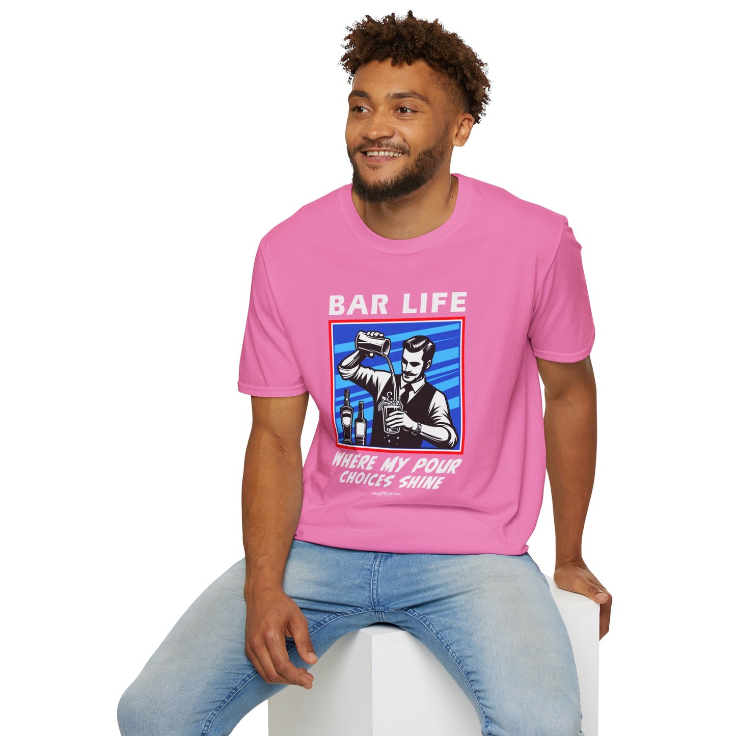 "Bar Life Where my Pour Choices Shine" Men's Bartender Tee