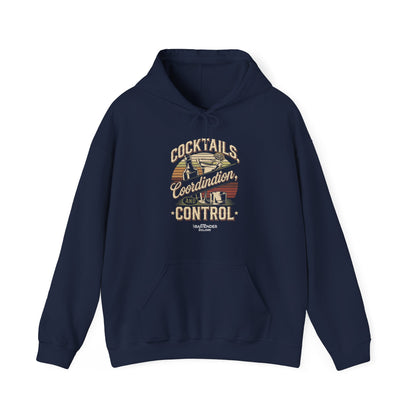 "Cocktails coordination and control" Bartender Hooded Sweatshirt