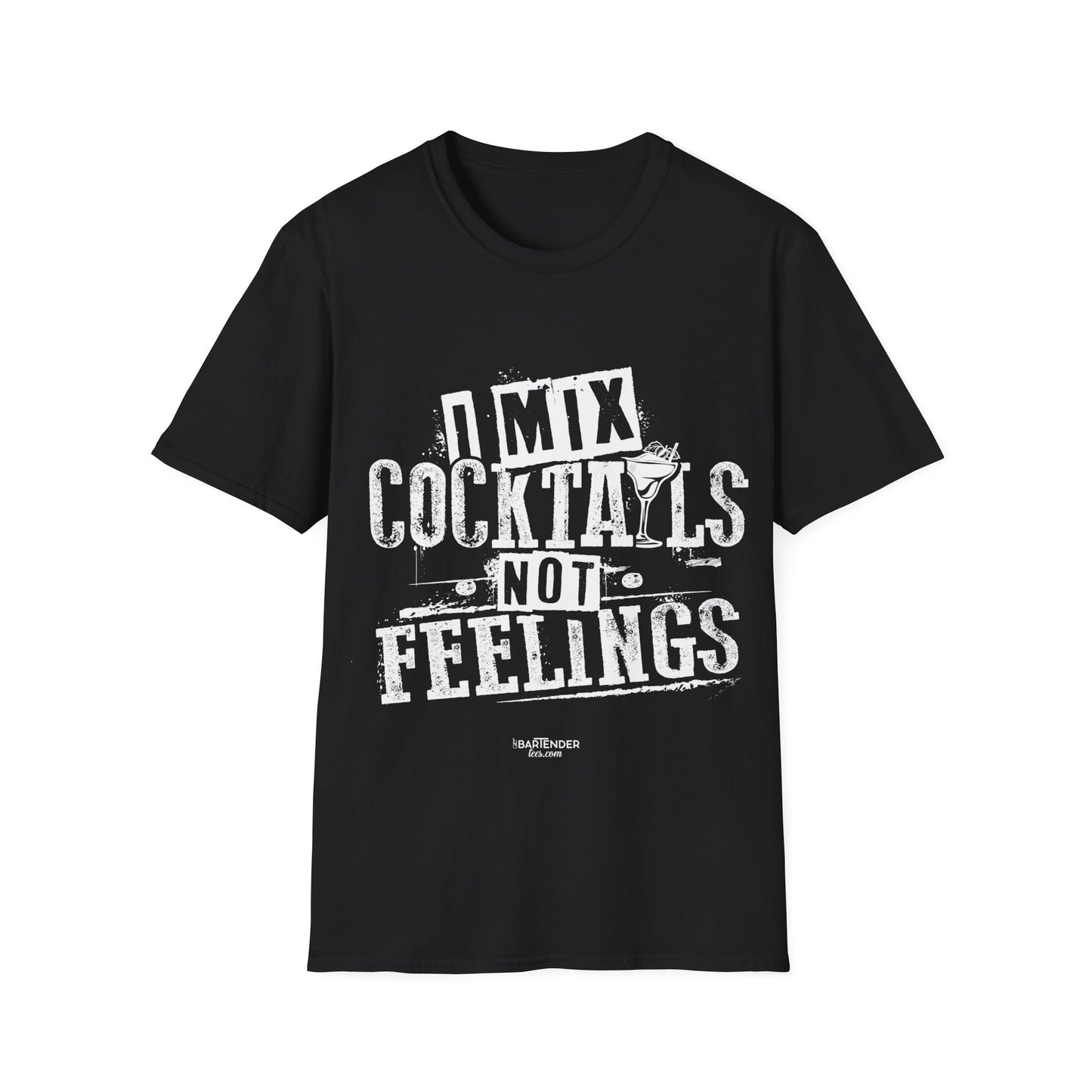 "I mix cocktails and not feelings" Men's Bartender Softstyle T-Shirt