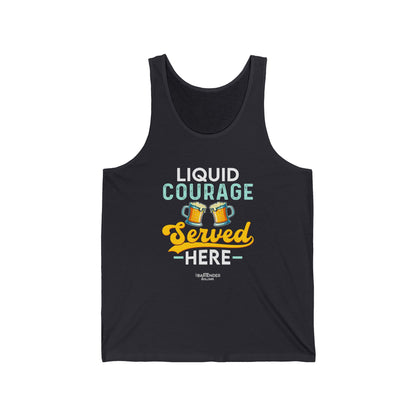 "Liquid courage served here" Men’s Bartender Tank Top