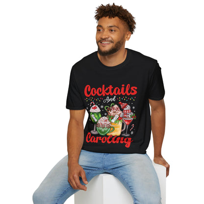 "Cocktails and Caroling" Unisex Softstyle T-Shirt