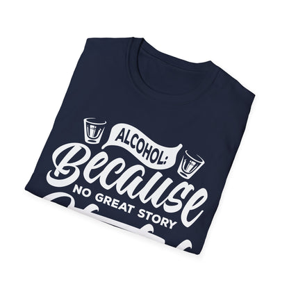 "Alcohol because no great story started with salad" Men's Bartender Softstyle T-Shirt