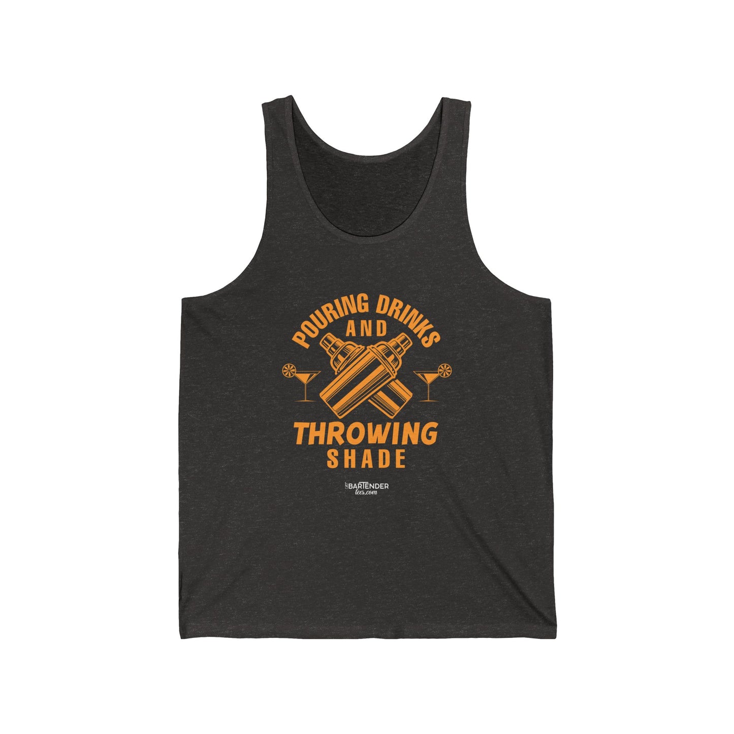 "Pouring drinks and throwing shade" Men’s Bartender Tank Top