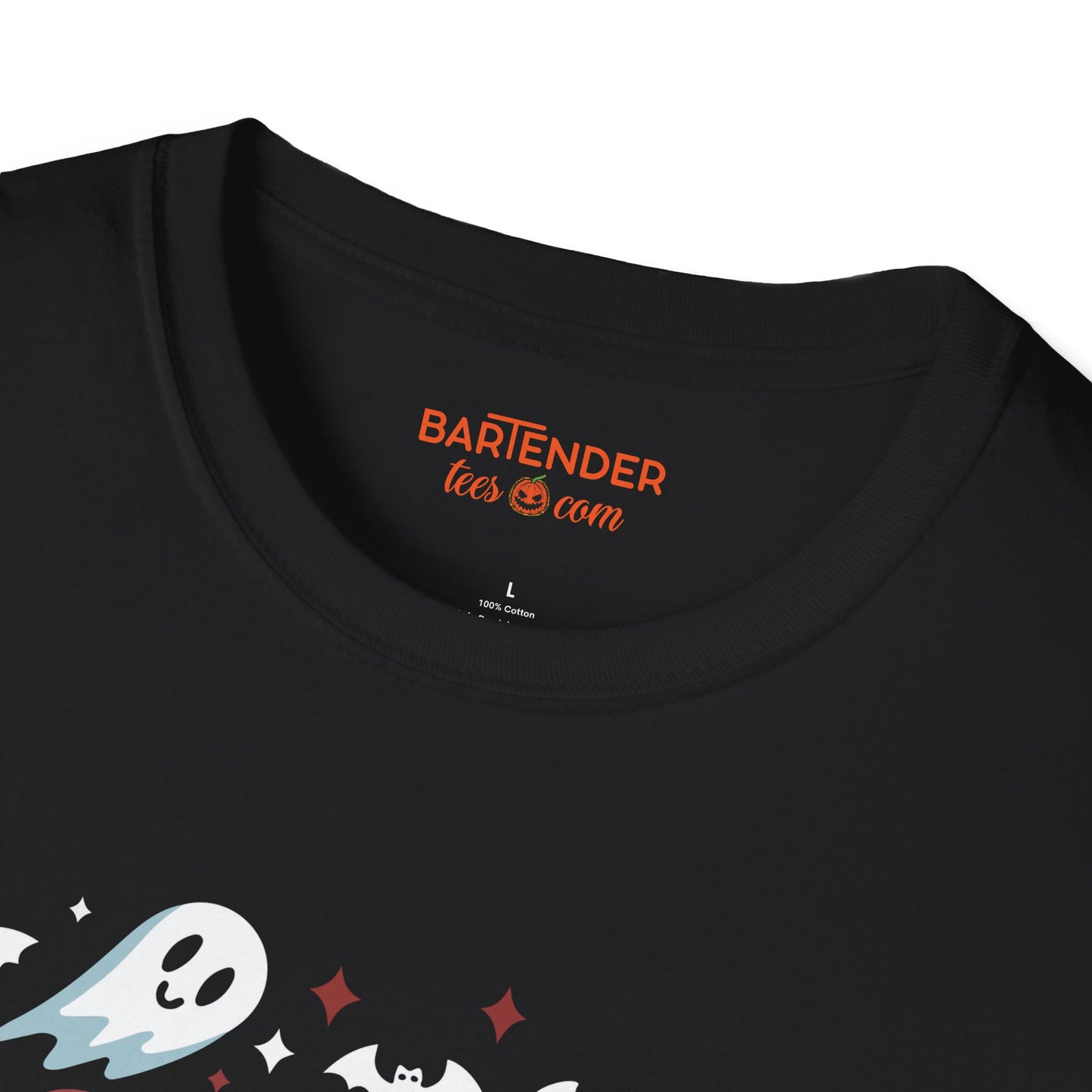 "Pouring Sprits from the Beyond" Halloween Bartender Softstyle T-Shirt