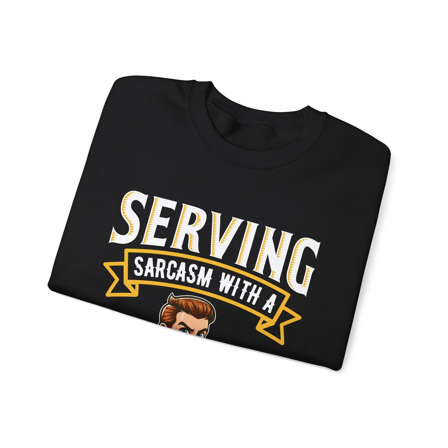 "Serving sarcasm with a serving of fries" Bartender Sweatshirt