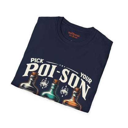 "Pick Your Poison" Halloween Bartender Softstyle T-Shirt