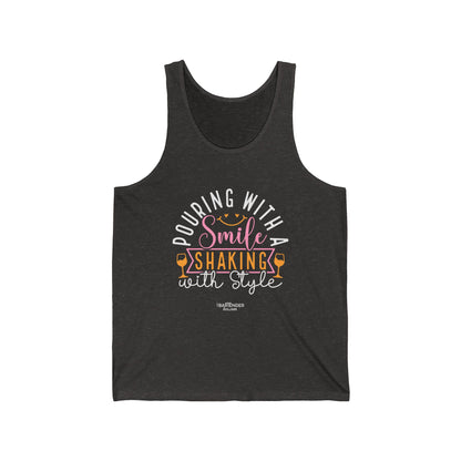 "Pouring with a smile shaking with style" Men’s Bartender Tank Top