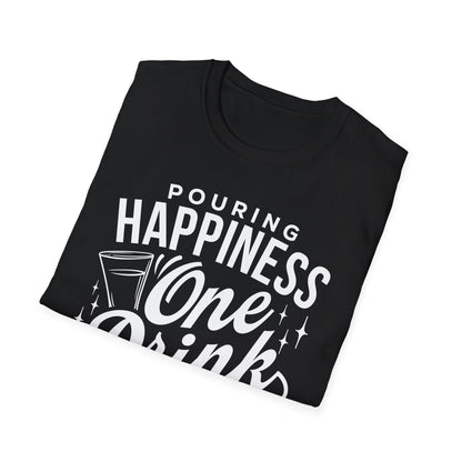 "Pouring Happiness One Drink at a Time" Men's Bartender Tee