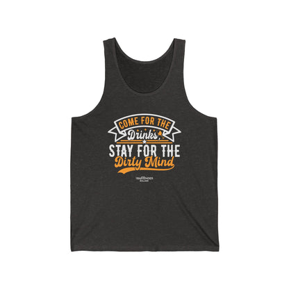 "Come for the Drinks Stay for the Dirty Mind" Men’s Bartender Tank Top