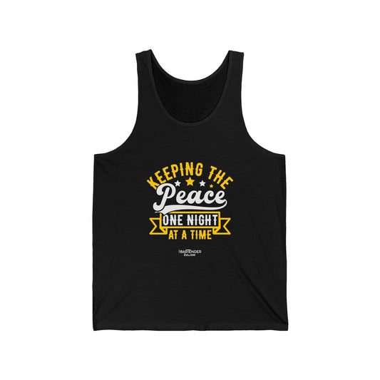 "Keeping the peace one night at a time" Men’s Bartender Tank Top