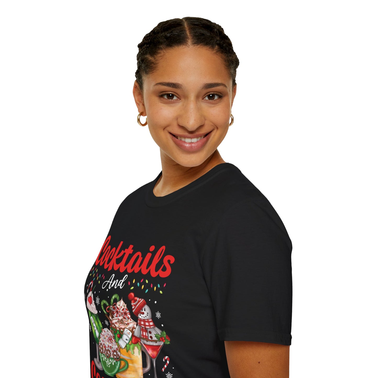 "Cocktails and Caroling" Unisex Softstyle T-Shirt