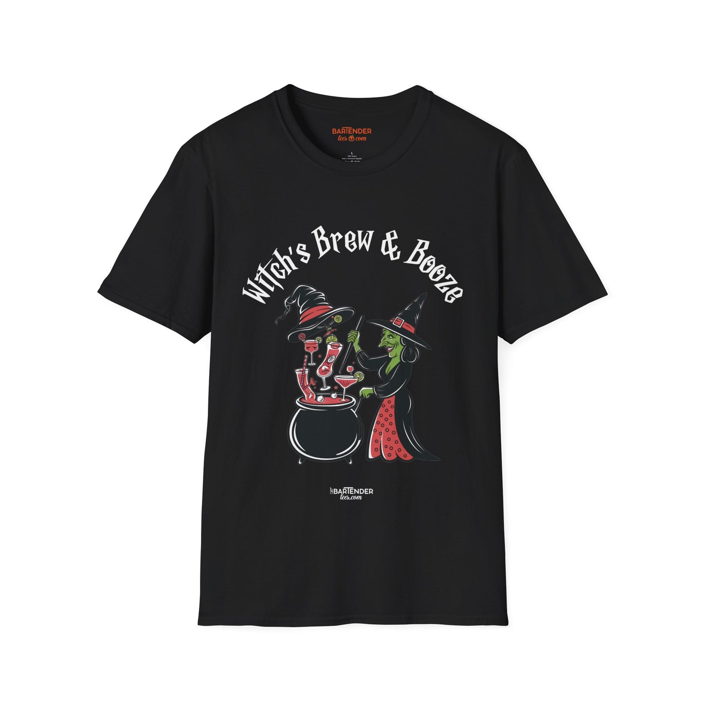 "Witchs Bres and Booze" Halloween Bartender Softstyle T-Shirt