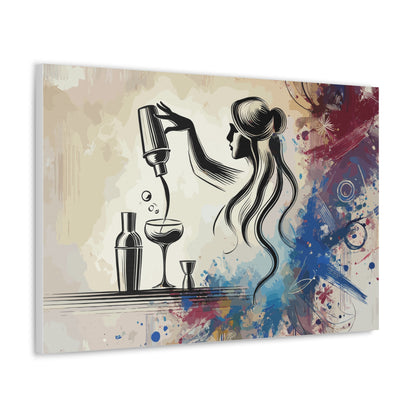 "The Art of Mixology" Bartender Canvas Art