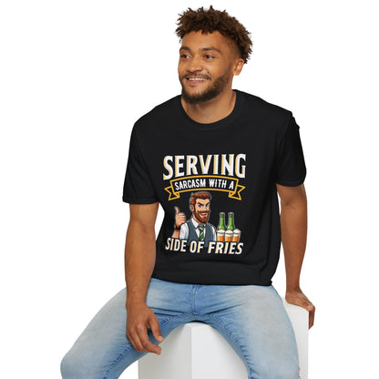 "Serving Sarcasm with a Side of Fries" Unisex Softstyle T-Shirt