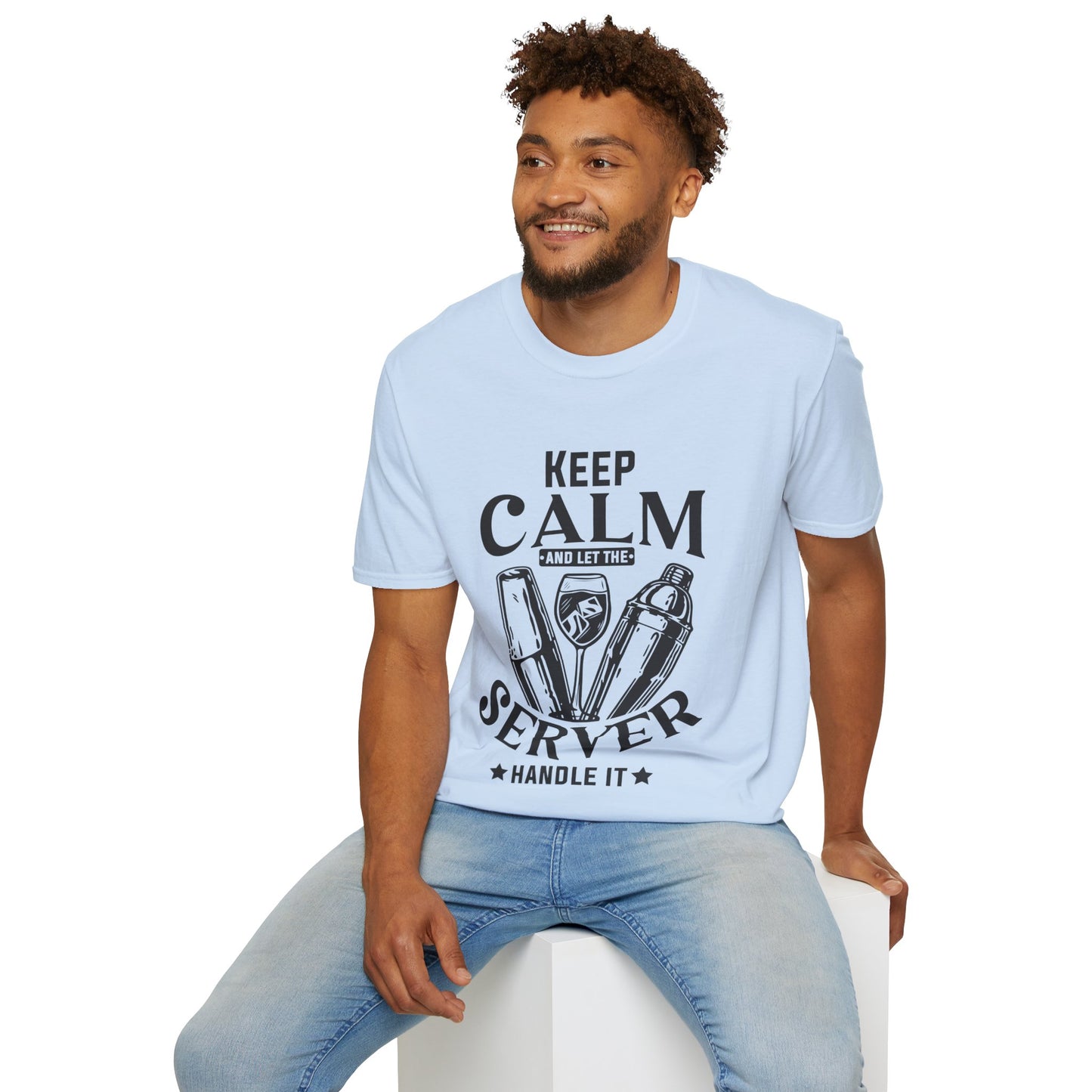 "Keep Calm and Let the Server Handle It" Unisex Softstyle T-Shirt