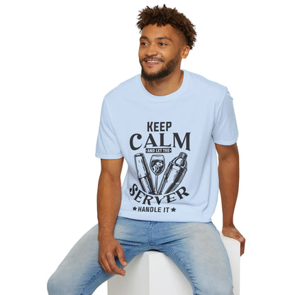 "Keep Calm and Let the Server Handle It" Unisex Softstyle T-Shirt