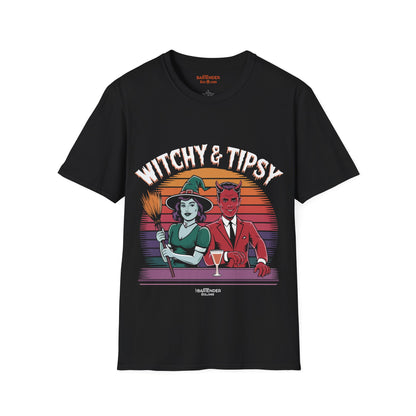 "Witchy & Tipsy" Halloween Bartender Softstyle T-Shirt