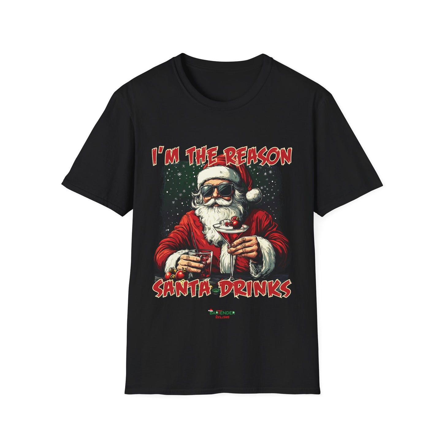 “I’m the Reason Santa Drinks” Unisex Softstyle T-Shirt