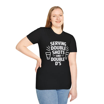 "Serving Double Shots and Double D's" Softstyle T-Shirt