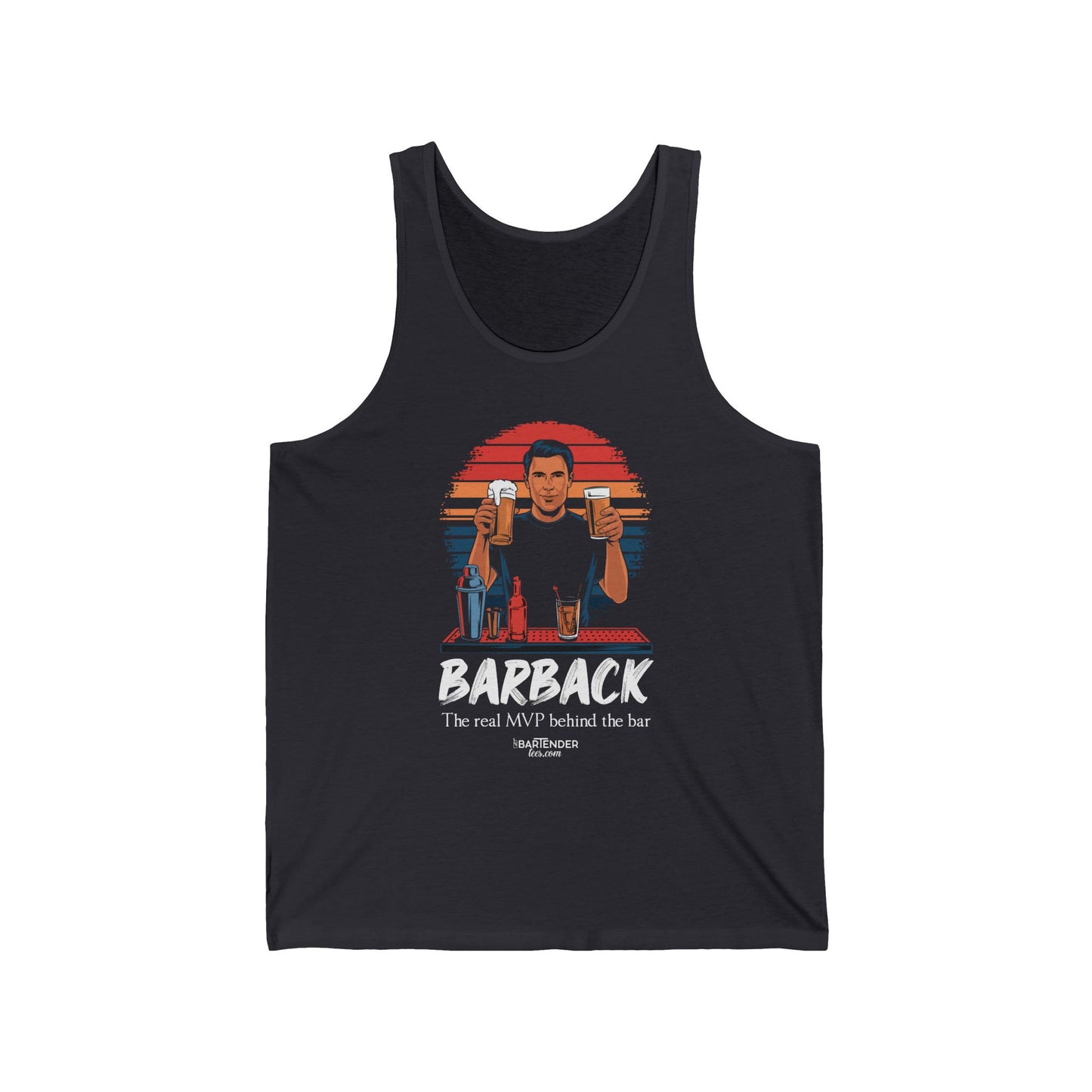 "Barback the real mvp behind the bar" Men’s Bartender Tank Top