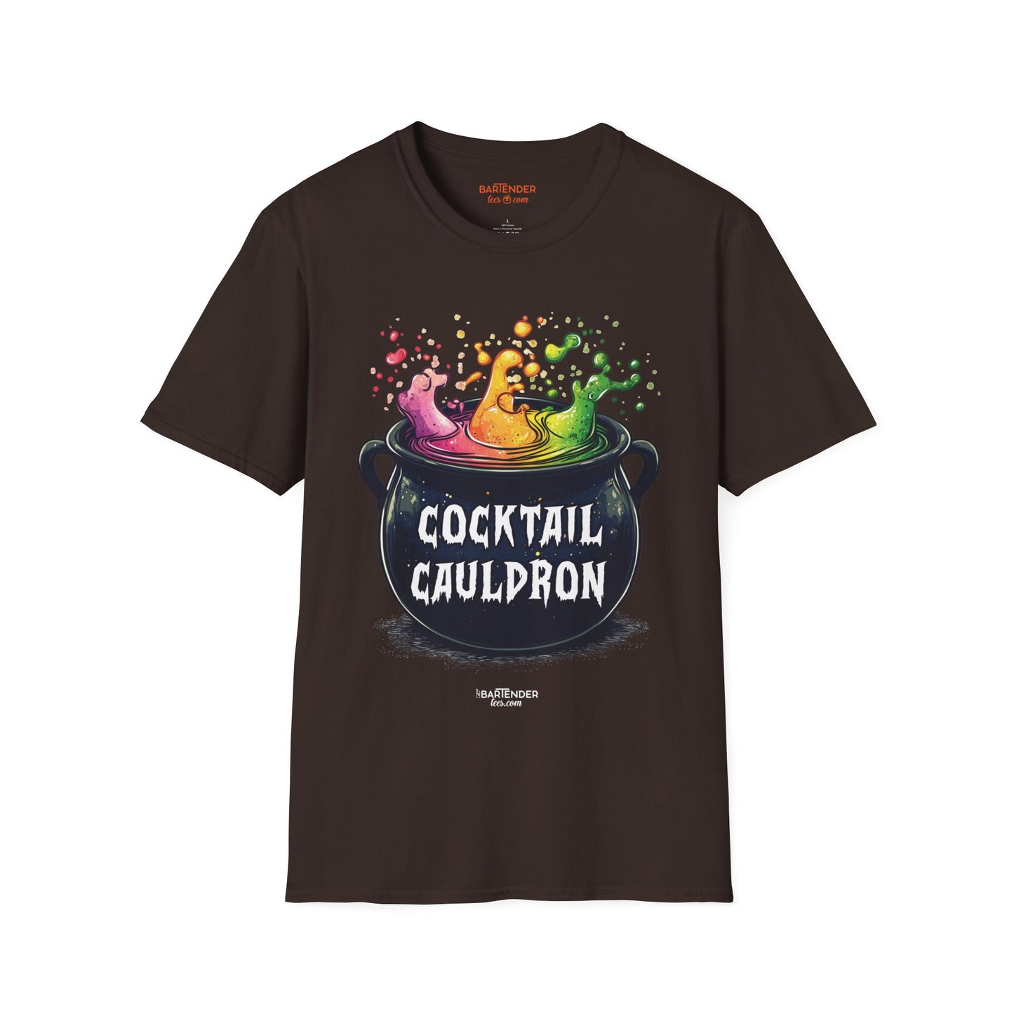 "Cocktail Cauldron" Halloween Bartender Softstyle T-Shirt