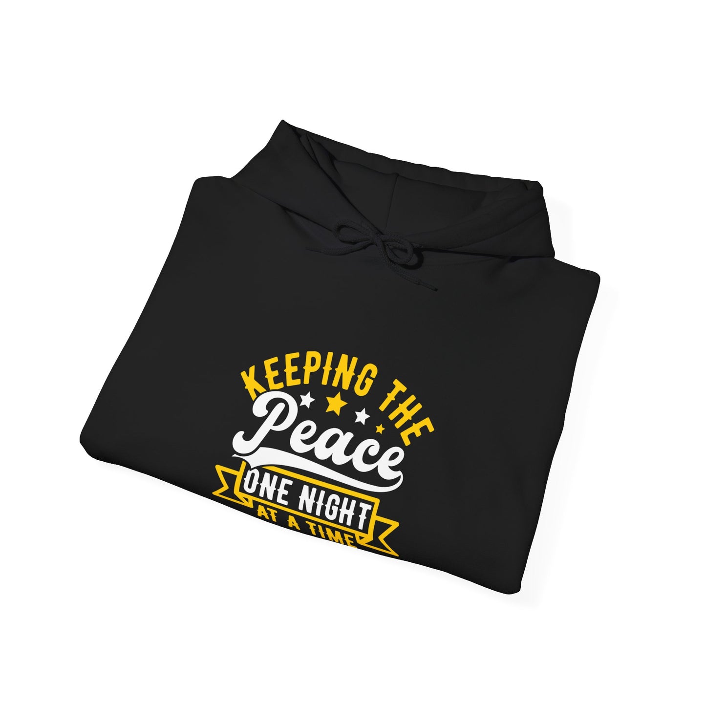 "Keeping the peace one night at a time" Bartender Hooded Sweatshirt