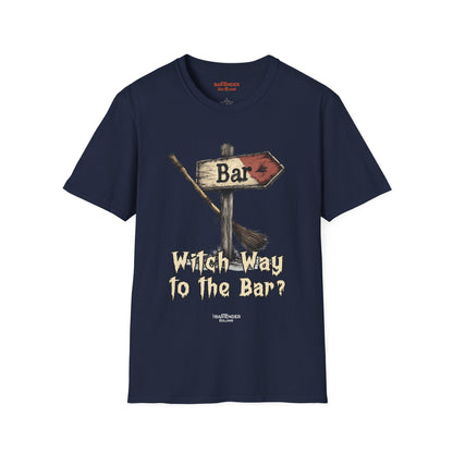 "Witch Way to the Bar" Halloween Bartender Softstyle T-Shirt