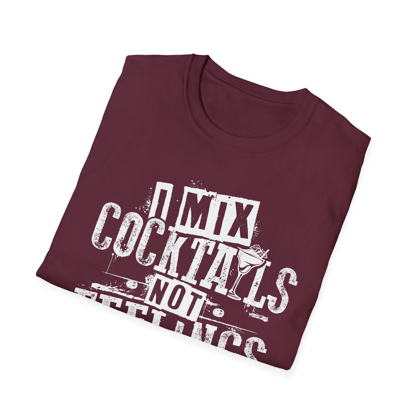 "I Mix Cocktails, Not Feelings" Bartender Tee