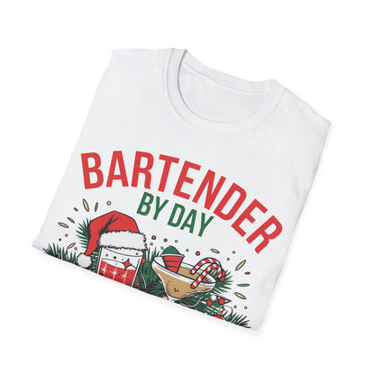 "Bartender by Day, Christmas Hero by Night" Unisex Softstyle T-Shirt