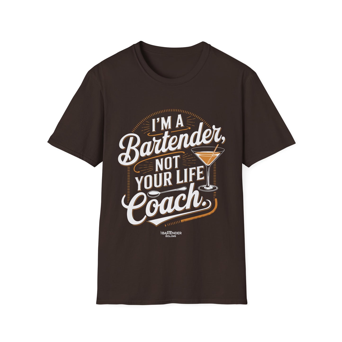 "Im a bartender not a life coach" Men's Bartender Softstyle T-Shirt