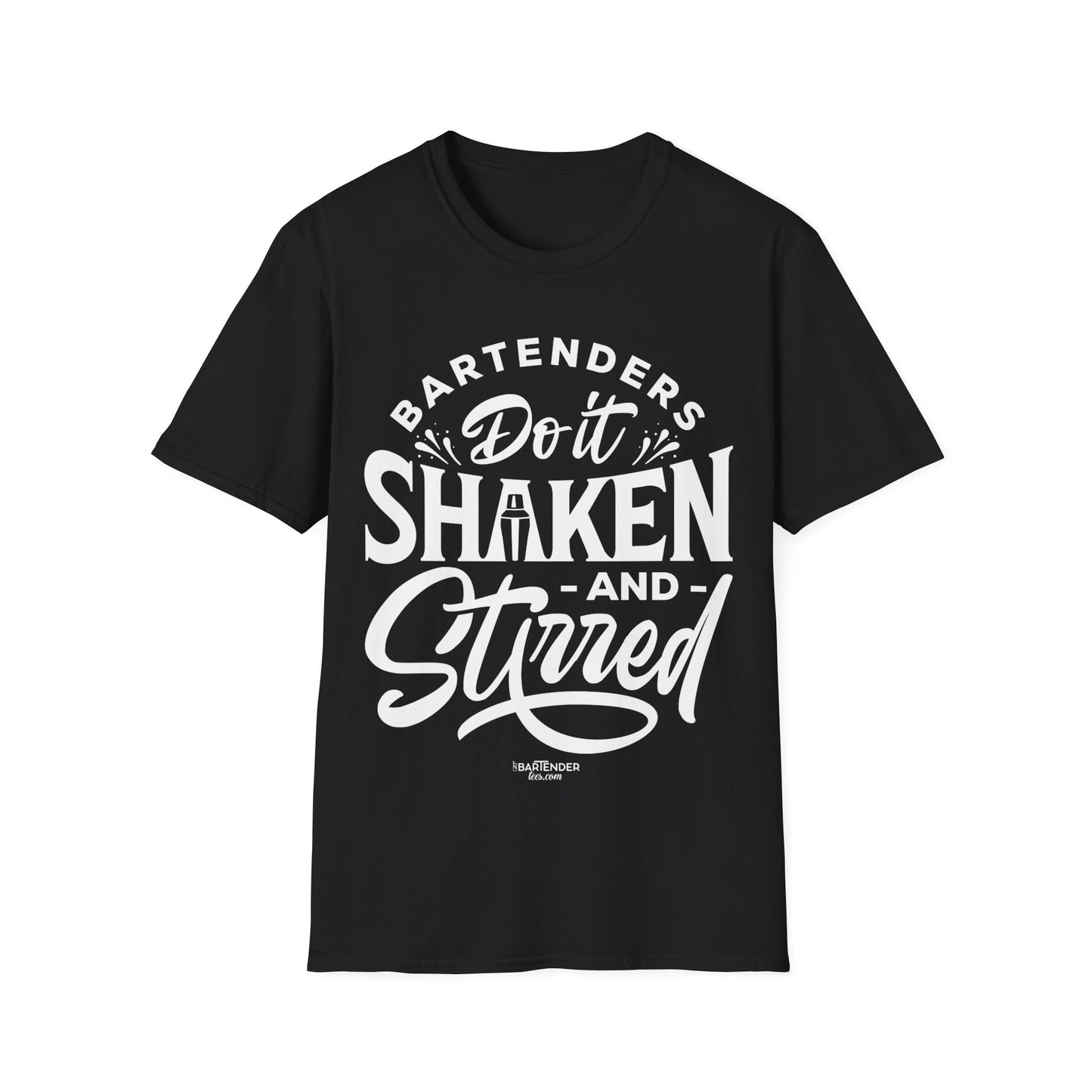 "Bartenders do it shaken and stirred" Men's Bartender Softstyle T-Shirt