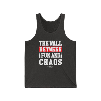 "The Wall Between Fun and Chaos" Men’s Bartender Tank Top