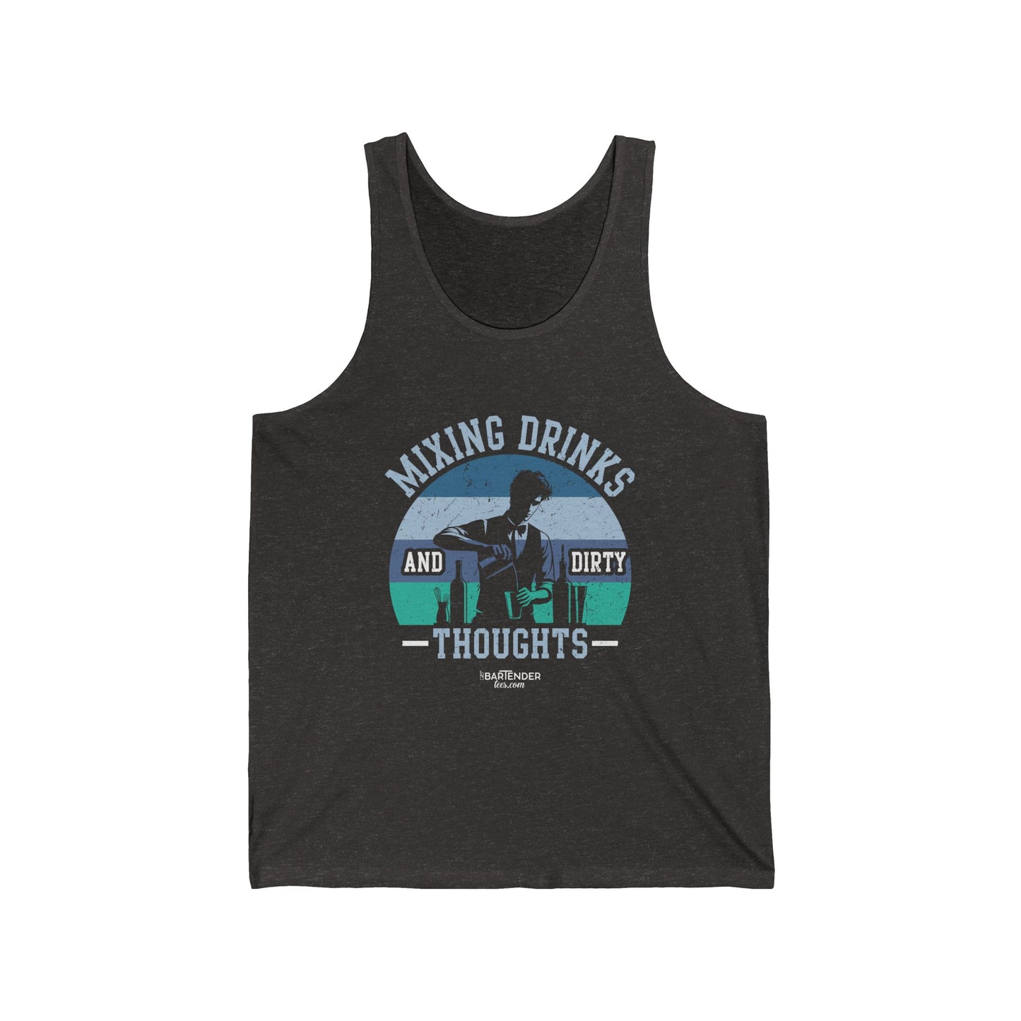 "Mixing Drinks and Dirty Thoughts" Men’s Bartender Tank Top