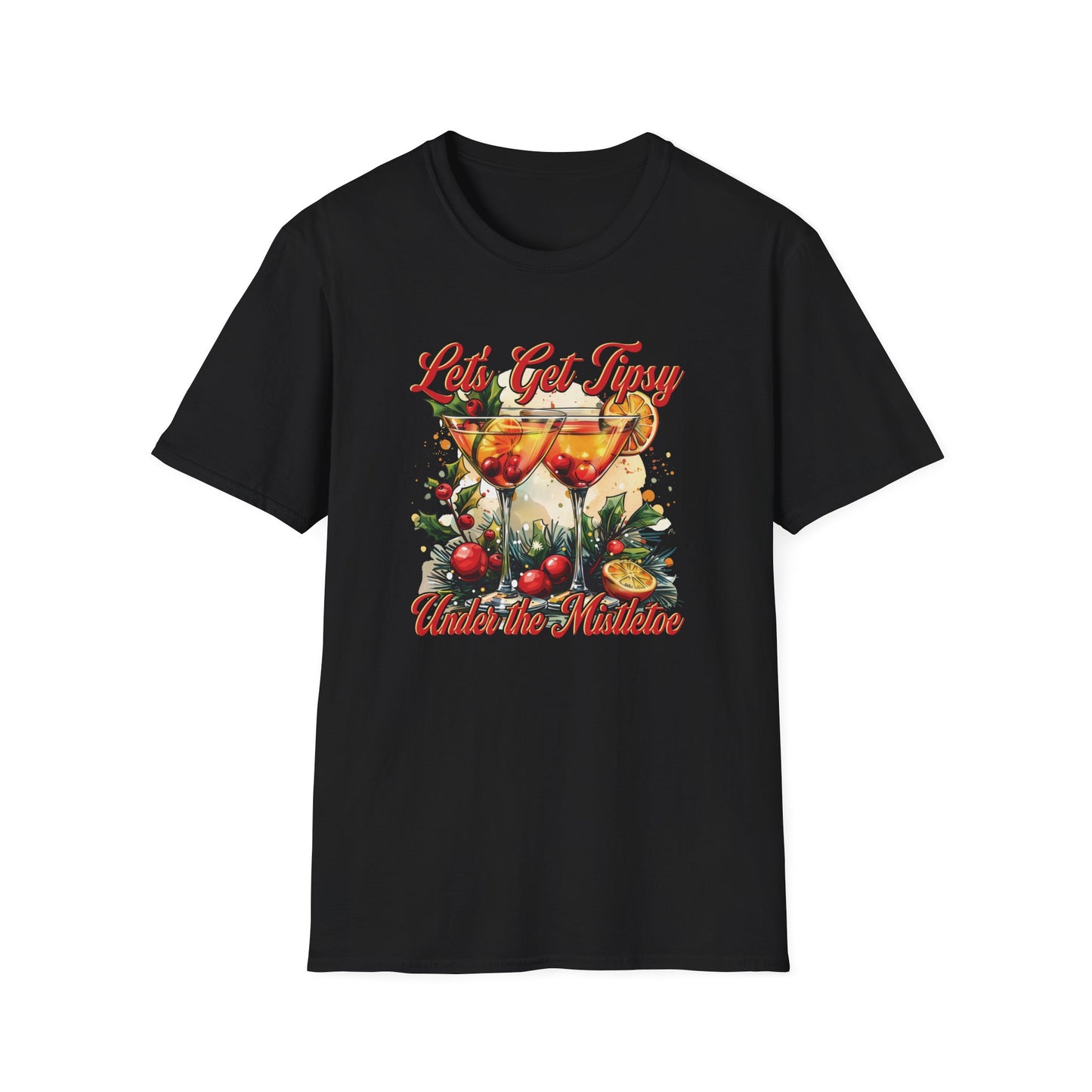 "Let’s Get Tipsy Under the Mistletoe" Softstyle T-Shirt