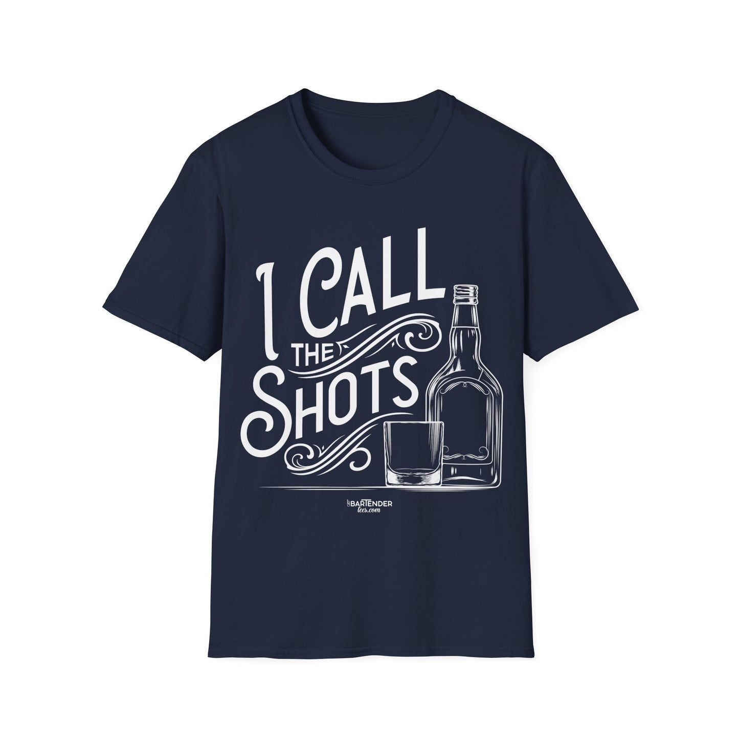 "I call the shots" Men's Bartender Softstyle T-Shirt