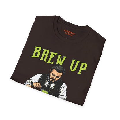 "Brew up some Spirits" Halloween Bartender Softstyle T-Shirt