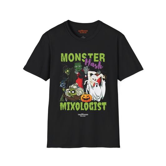 "Monster Mash Mixologist" Halloween Bartender Softstyle T-Shirt