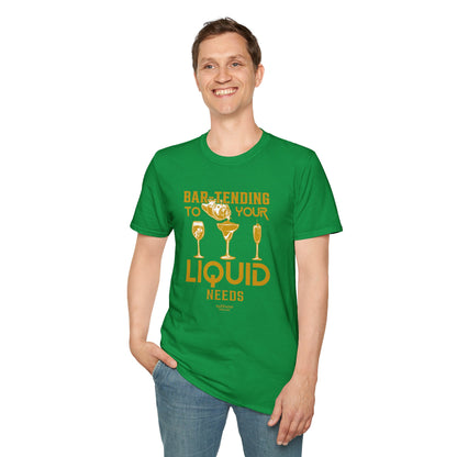 "Bar-Tending to Your Liquid Needs" Men's Bartender Tee